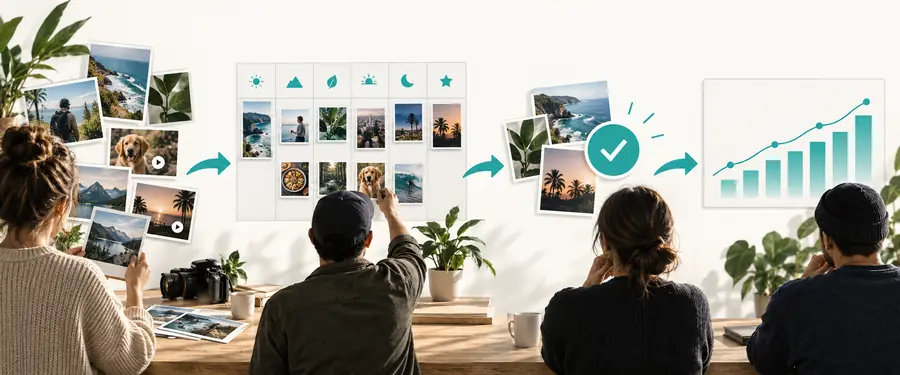 Organisierter Workflow für Social-Media-Inhalte