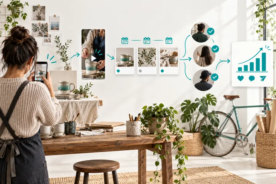 Publer social media management workspace